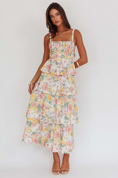 Seraphine™ | Tiered Floral Maxi Dress for Women