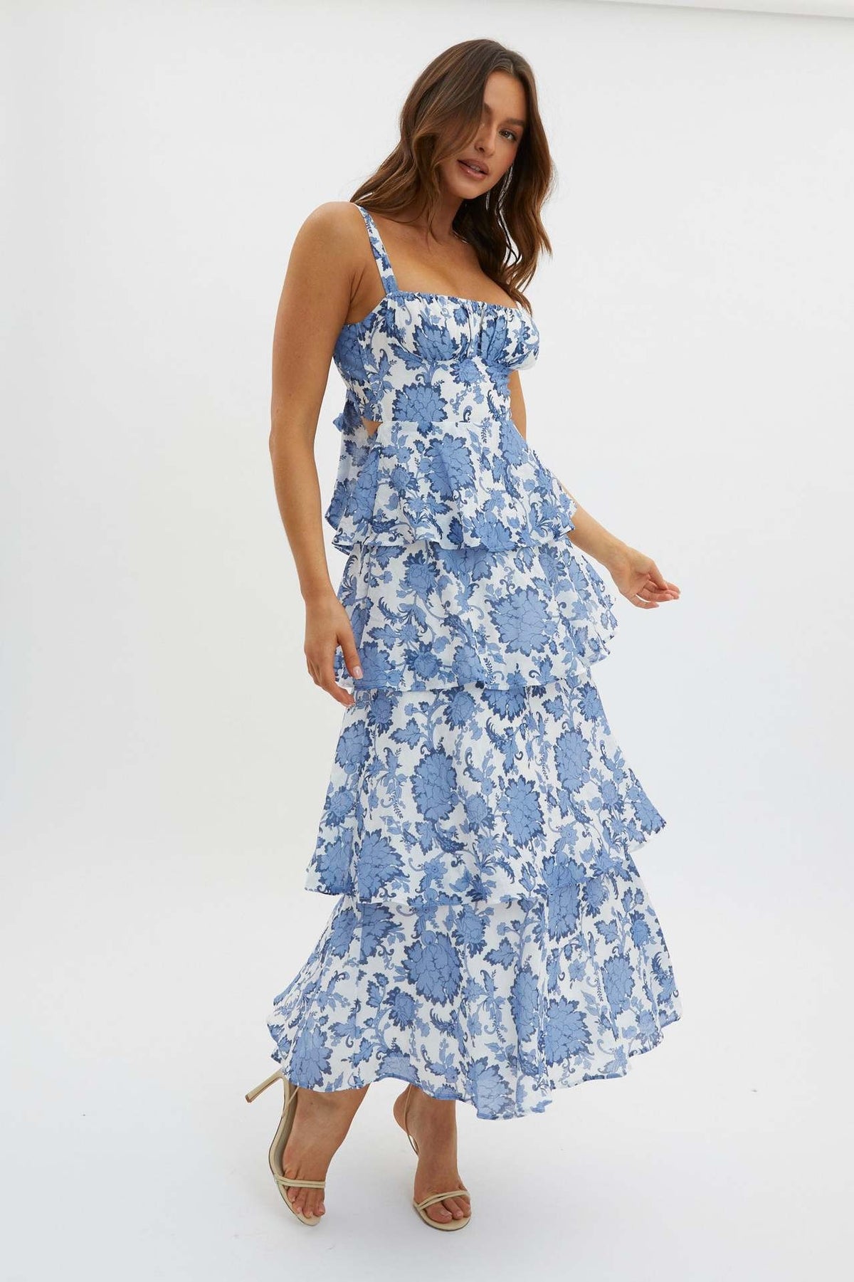 Seraphine™ | Tiered Floral Maxi Dress for Women