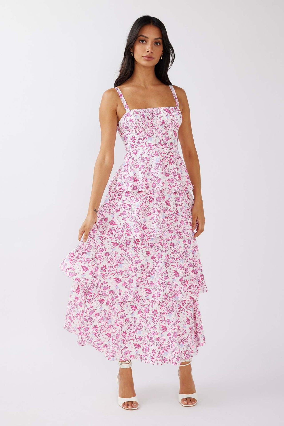 Seraphine™ | Tiered Floral Maxi Dress for Women