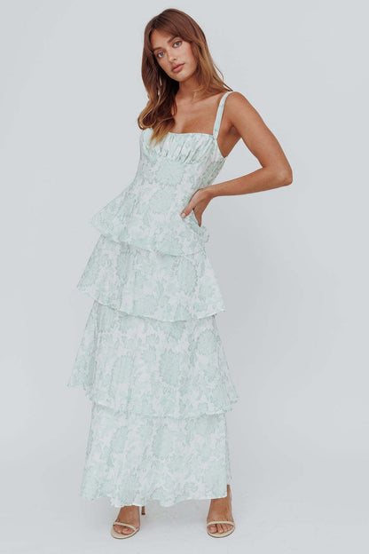 Seraphine™ | Tiered Floral Maxi Dress for Women