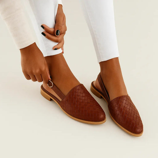 Orlena™ | Woven Slingback Loafers for Women