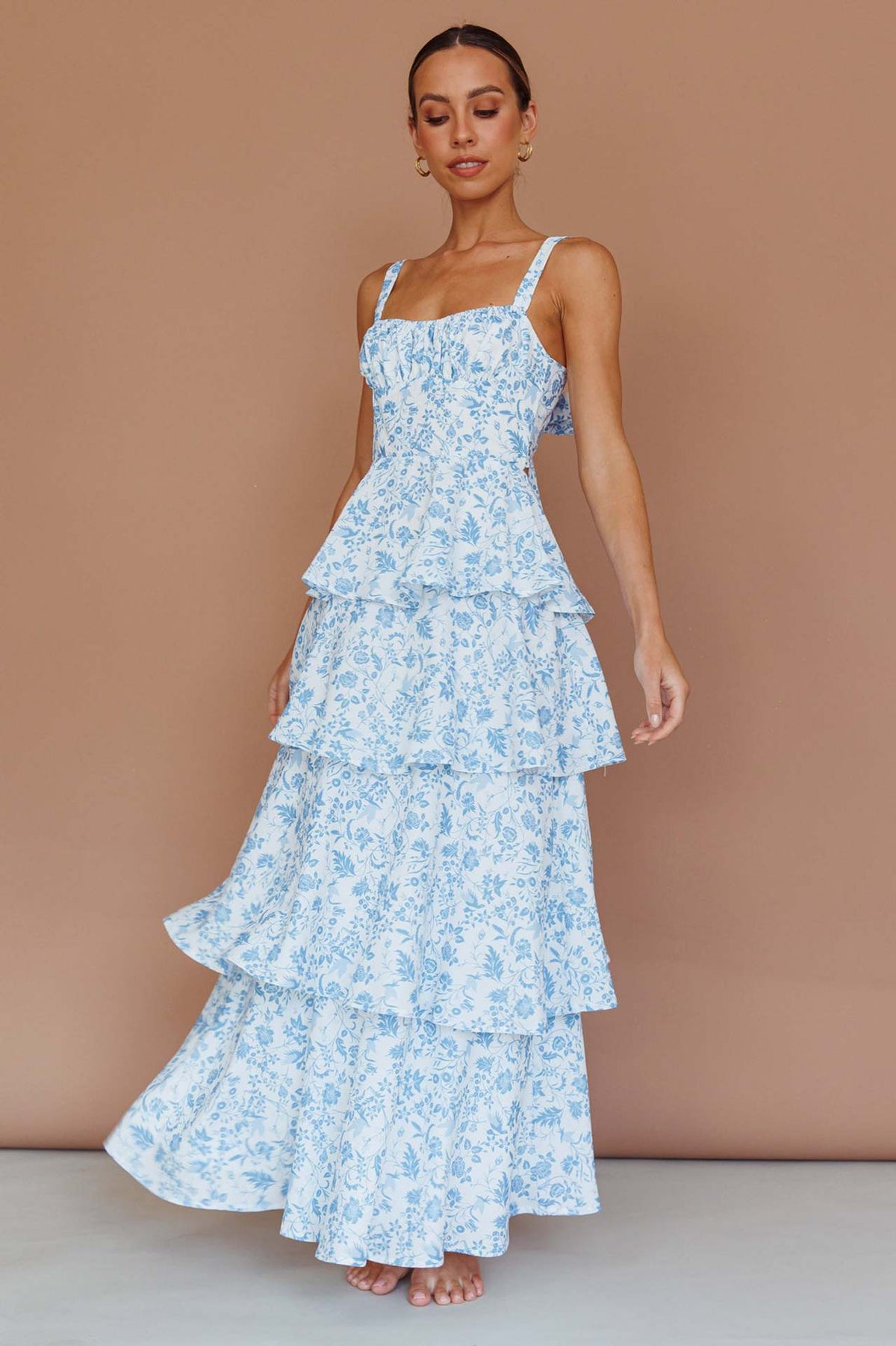 Seraphine™ | Tiered Floral Maxi Dress for Women