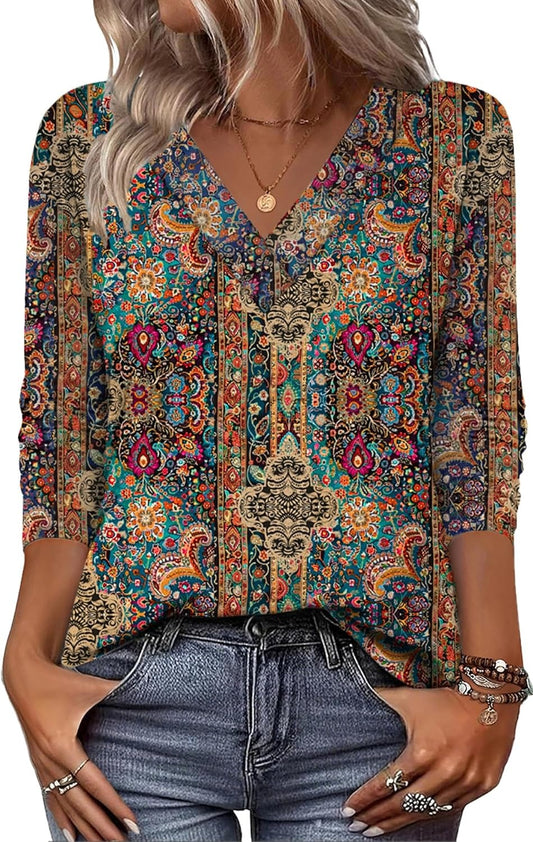 Lunéa™ | V-Neck Blouse for Women