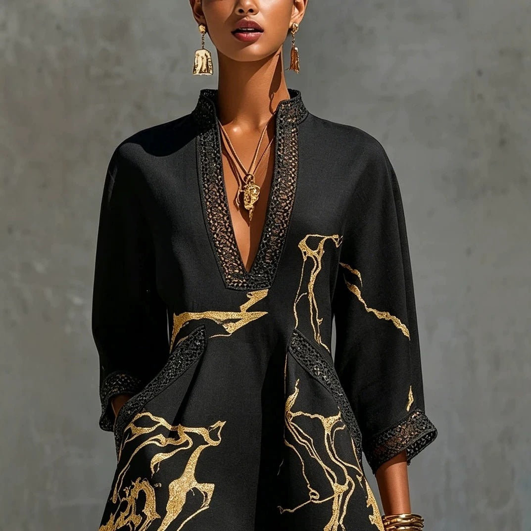 Maréa tunic dress in black